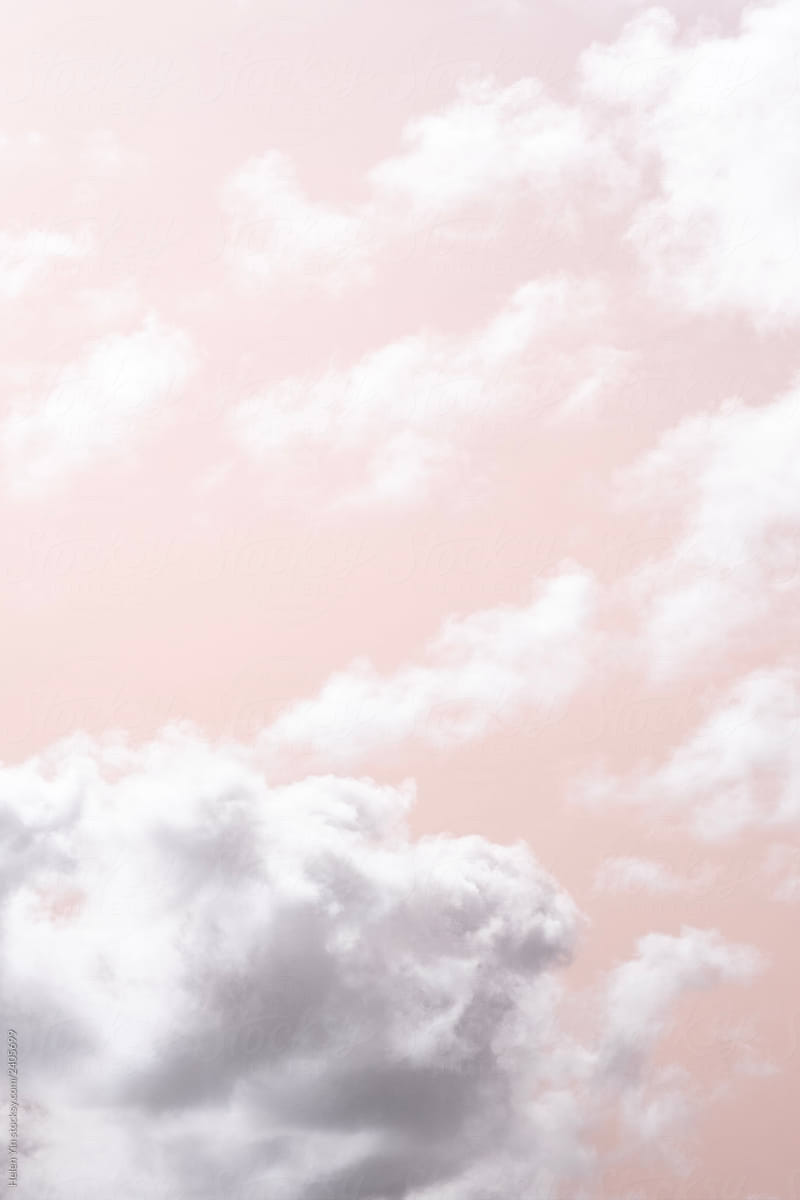 Pink Sky With Clouds By Helen Yin Stocksy United