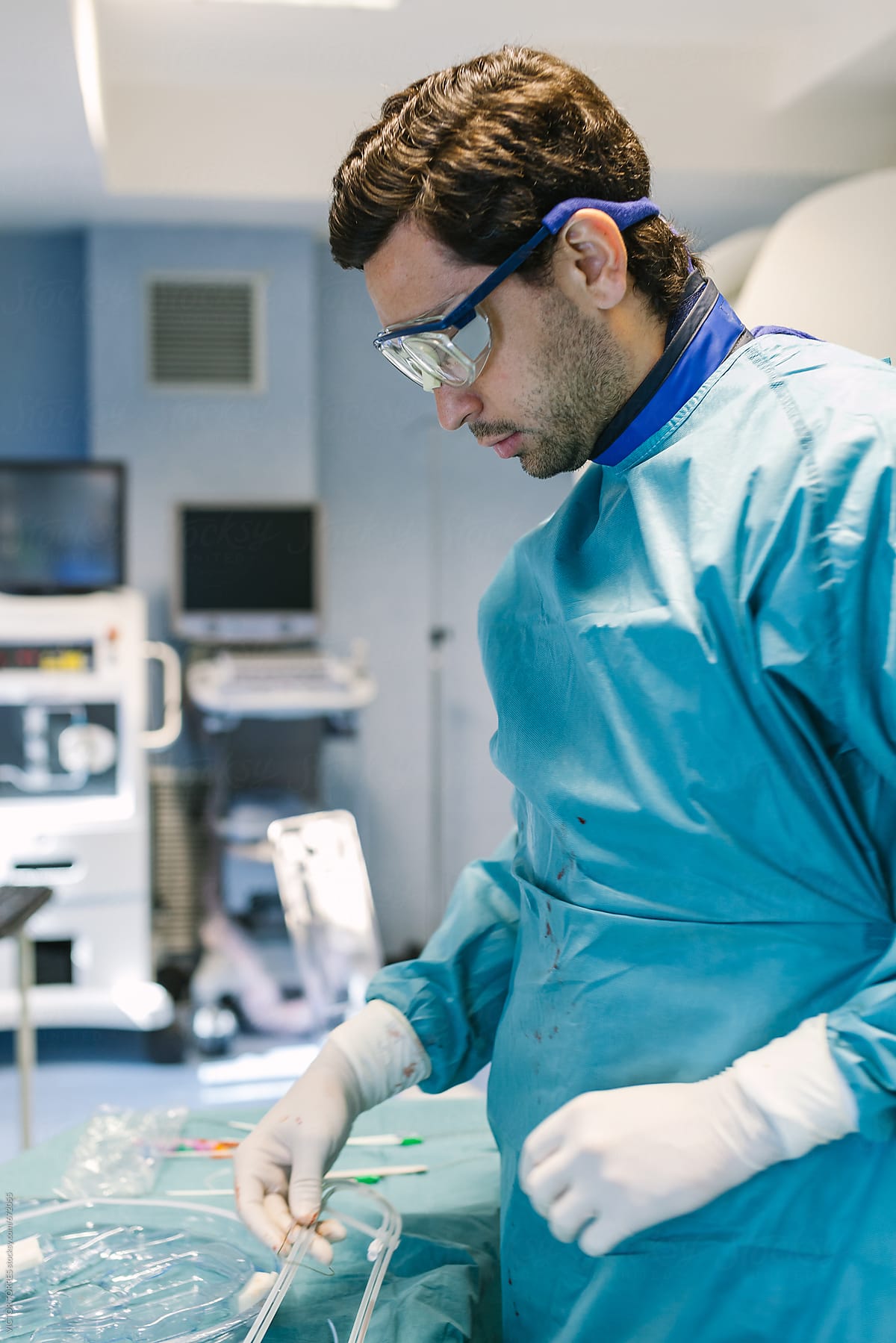Doctor Operating Using Robot-Assisted Surgery