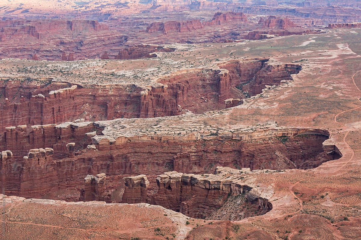 Finger shaped canyons, Canyonlands National Park Utah