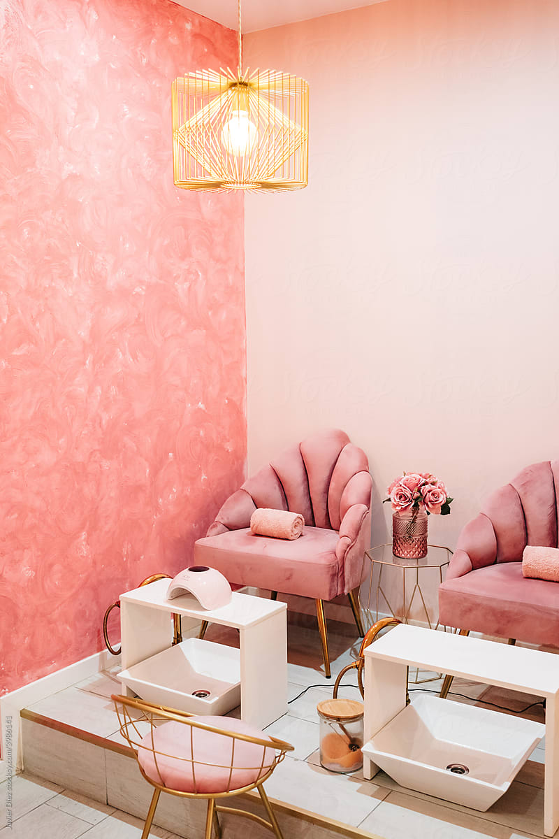 Interior of elegant beauty studio