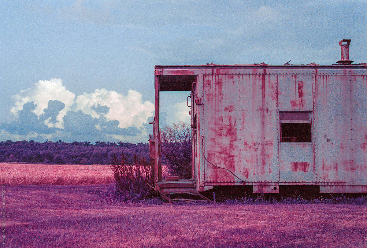 Empty Trailer Home on Purple Farm
