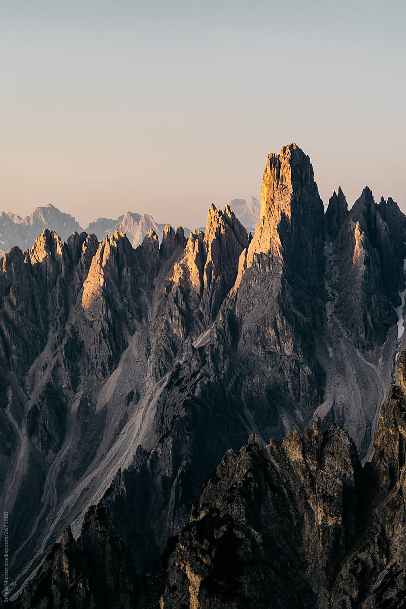 Sunrise at Tre Cime di Lavaredo, Dolomites, Italian Alps