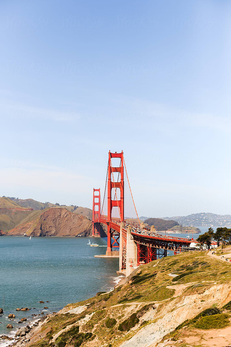 Golden Gate Bridge in Bright Sunlight