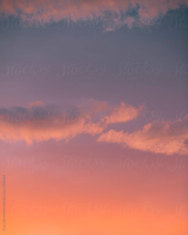 Pink and purple clouds at dawn, Utah
