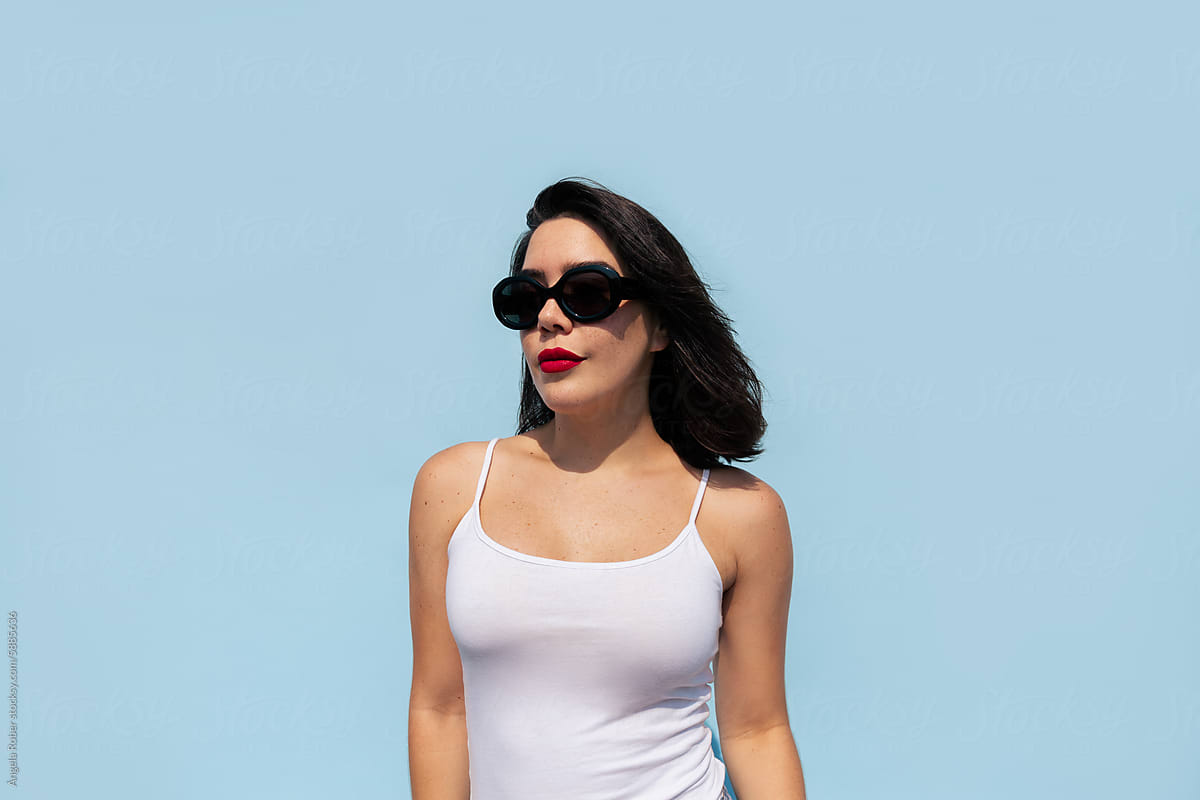 Fashionable Woman in Sunglasses