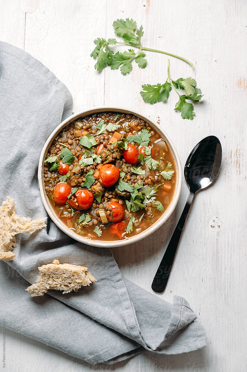 Food: Mediterranean Lentil soup, instant pot