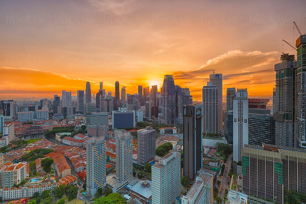 Singapore Morning Skyline
