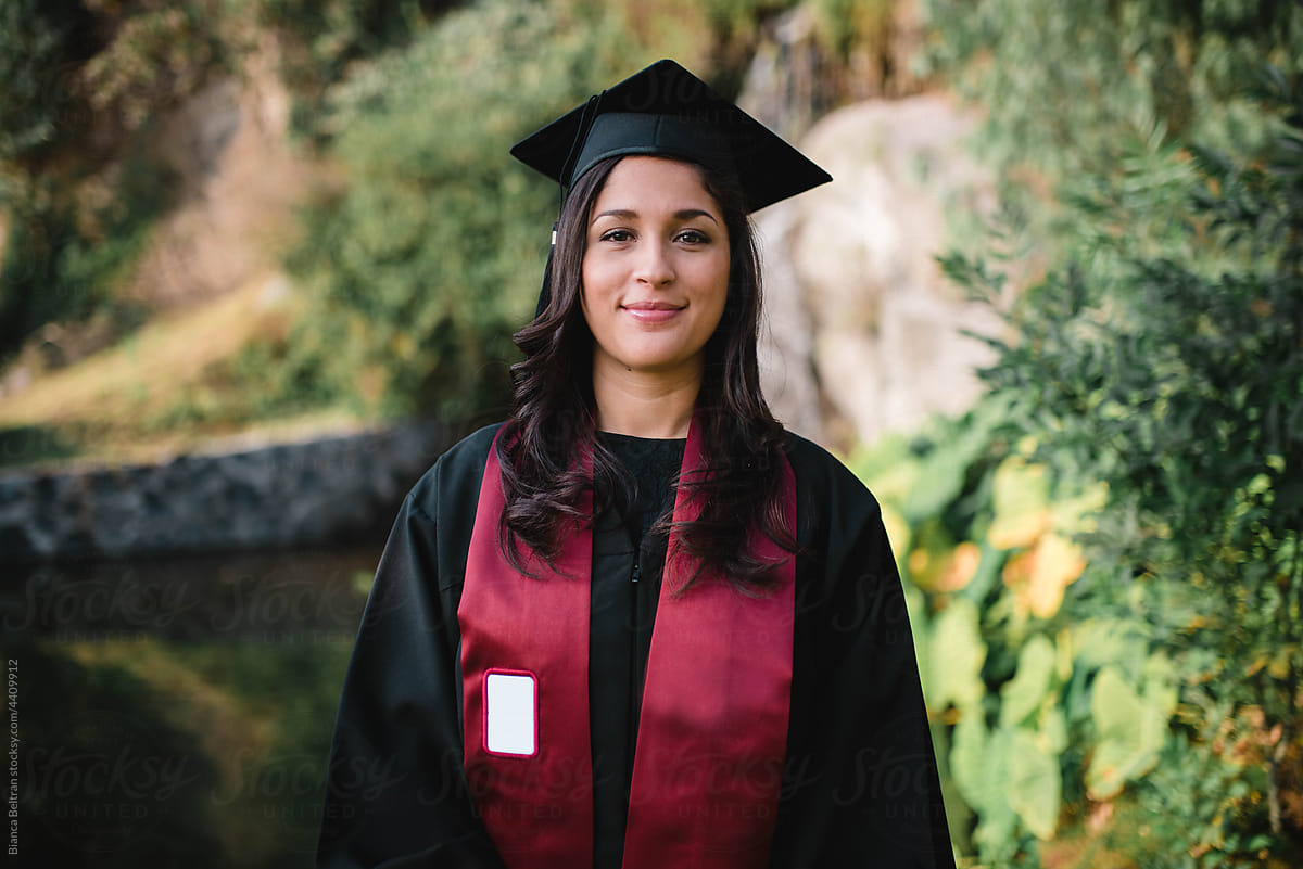 Latina woman graduated