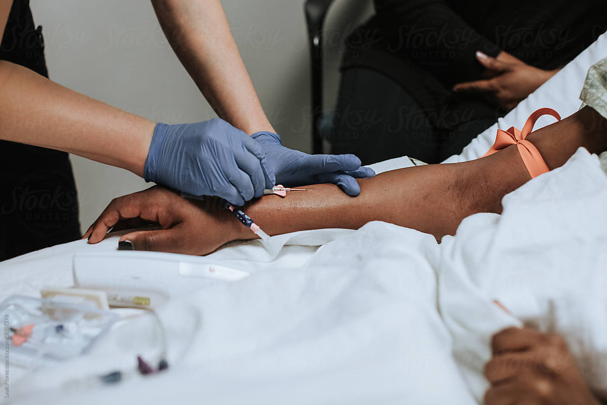 Intravenous Therapy IV Bag In Hospital by Stocksy Contributor Leah  Flores - Stocksy