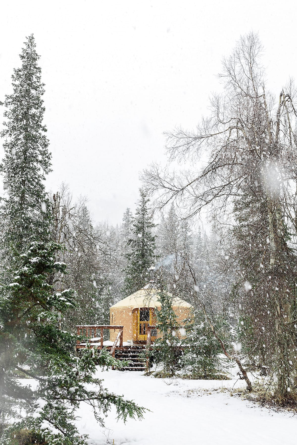 Snowy Back Country Yurt