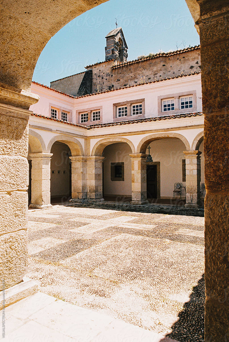 Medieval Cloister Courtyard