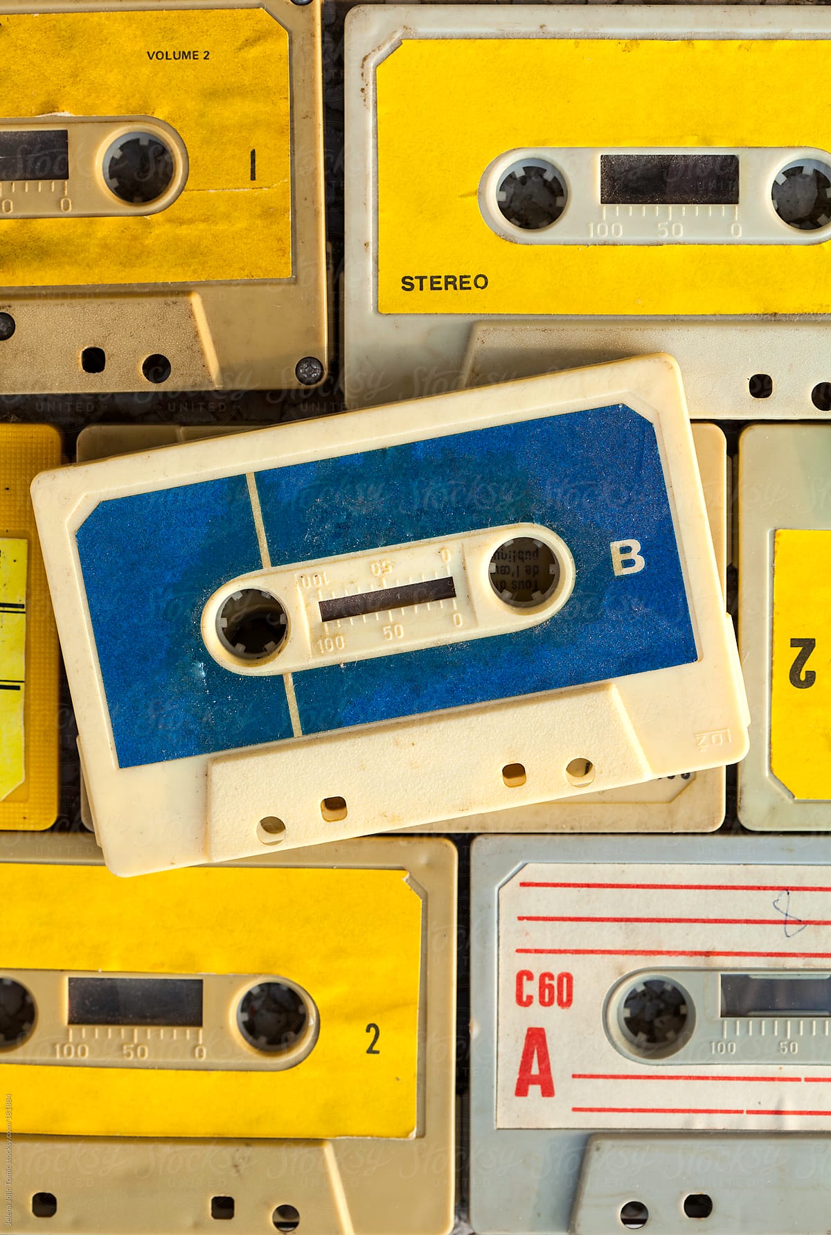 Audio cassettes background