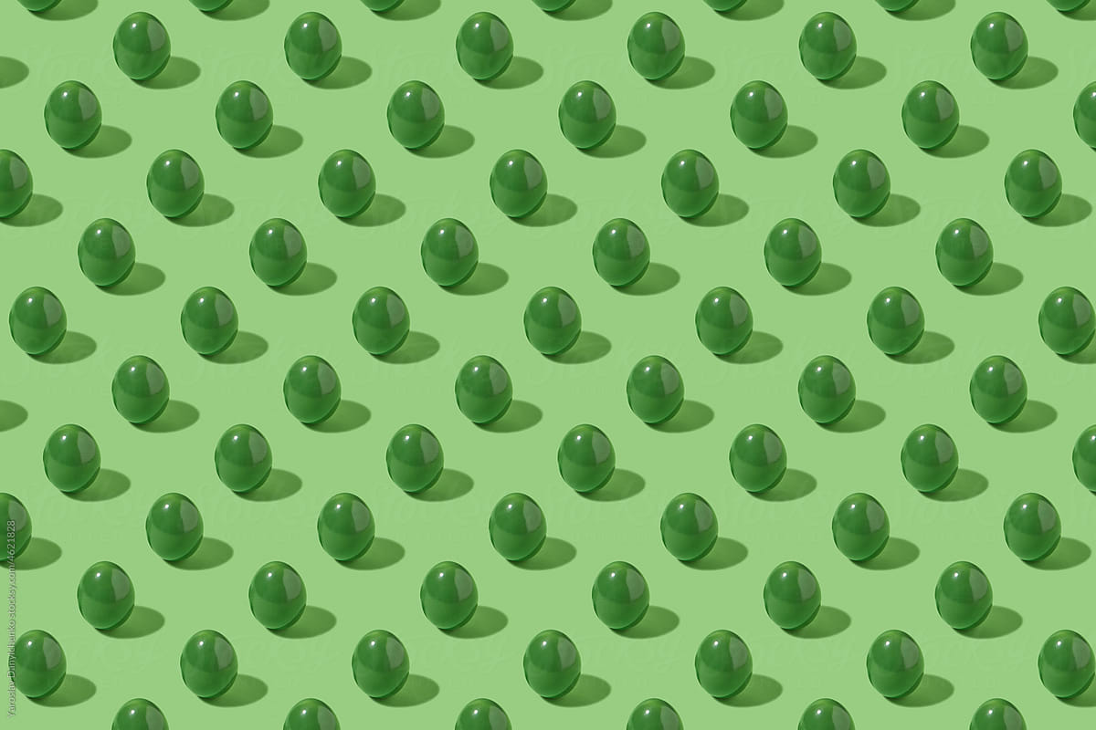 Green easter eggs pattern