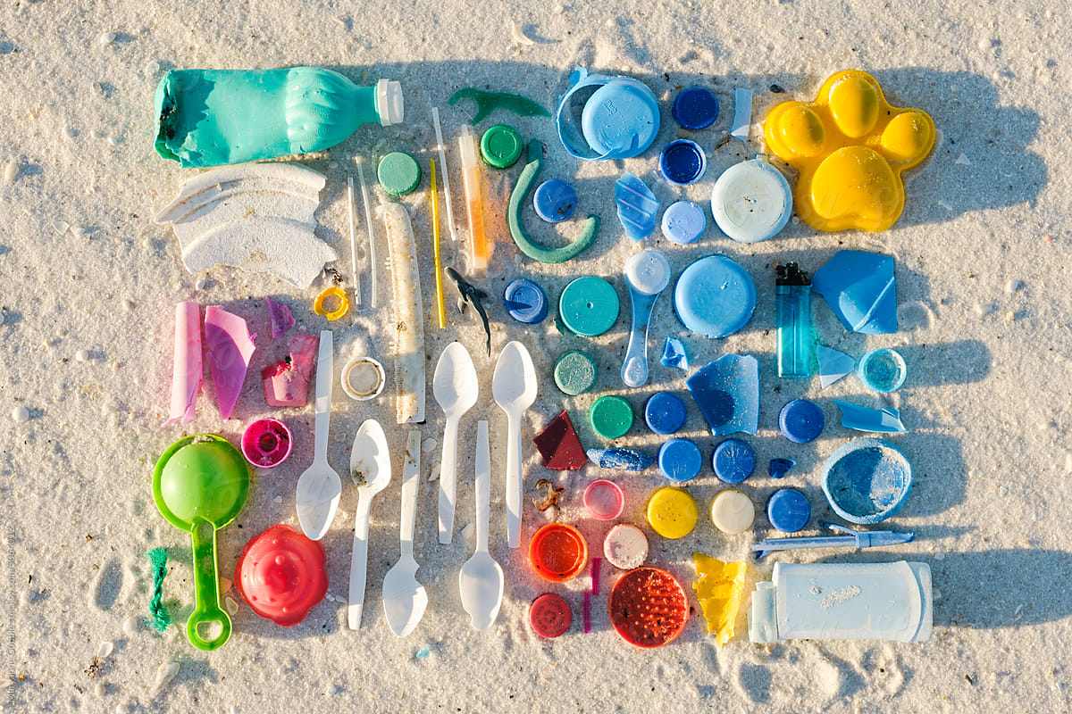 Plastic Trash Found on Florida Beach