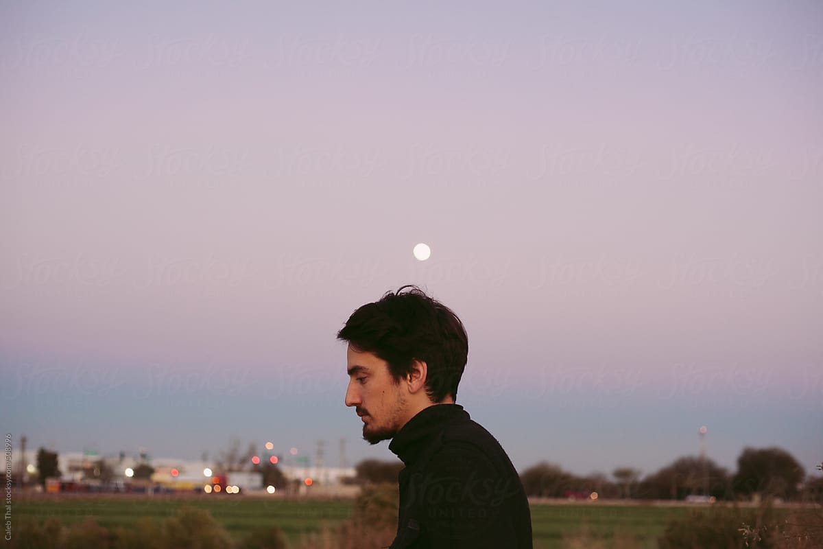 A Man and the Moon