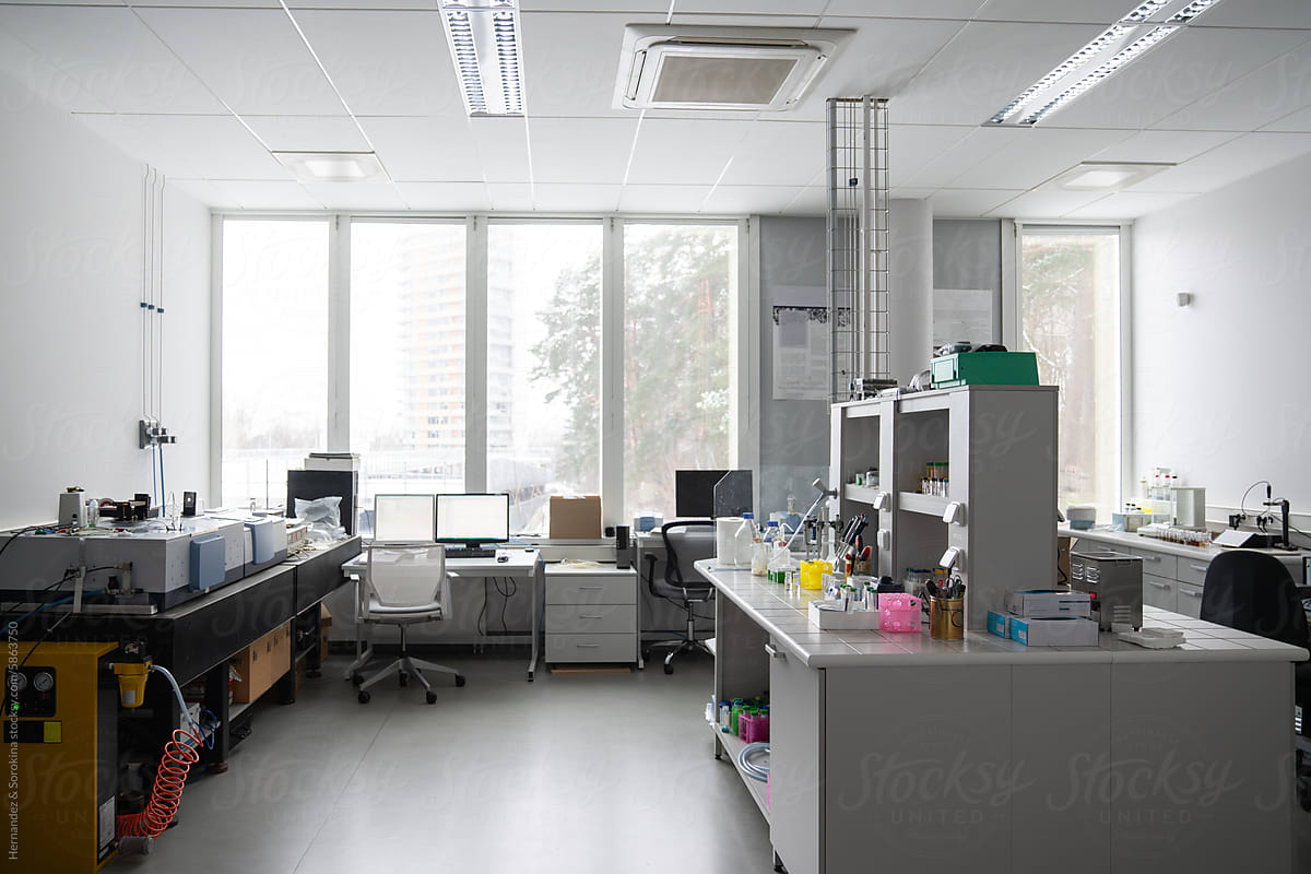 Modern Bright Laboratory Room