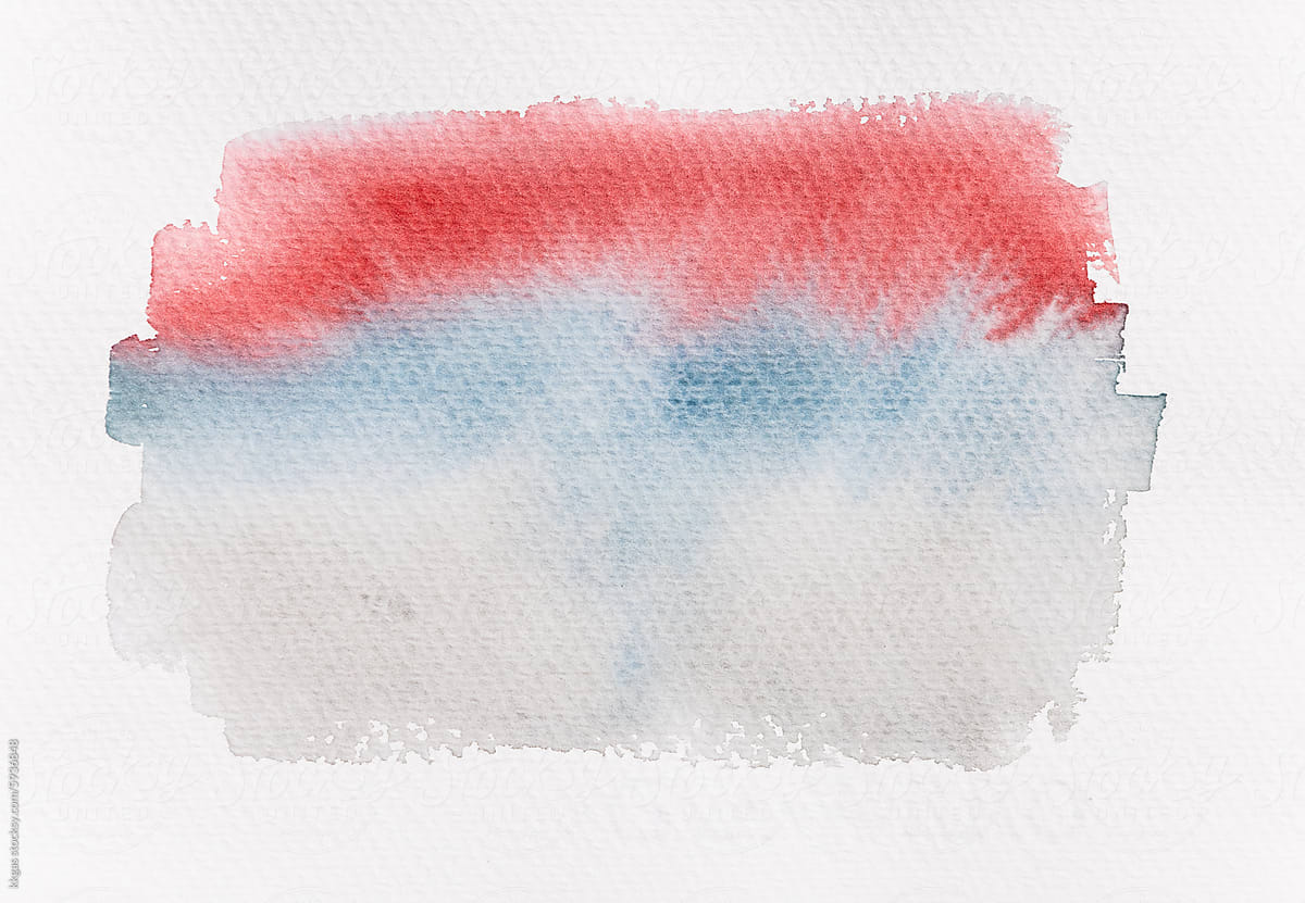 red and grey watercolor abstract