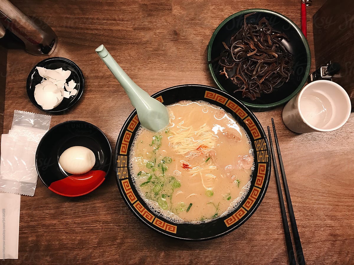delicious bowl of ramen from local cuisine chef in tokyo japan