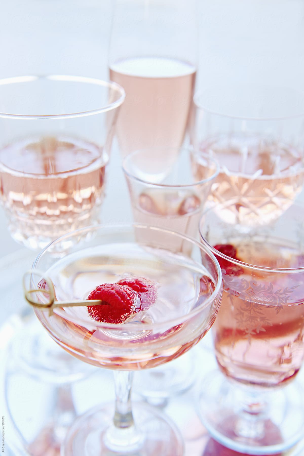 Vintage party champagne glasses