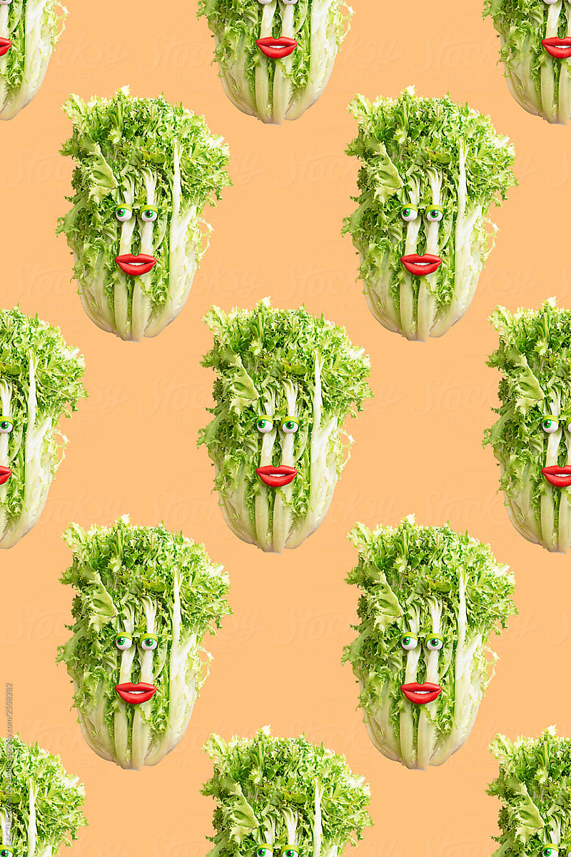 Pattern of lettuce vegetables
