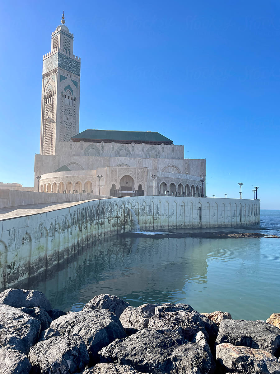 Exterior of Hassan II Mosque, Casablanca, Morocco