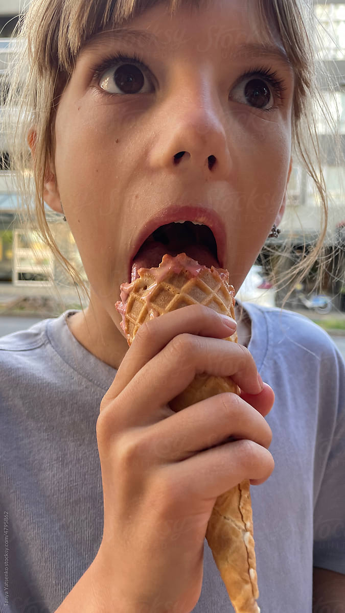 A girl with an ice-cream