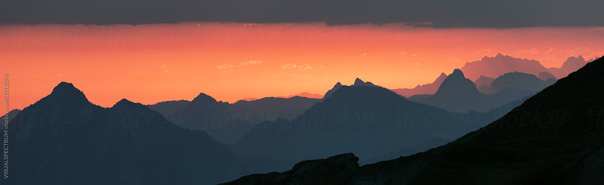 Alpine Mountain Panorama at Sunrise