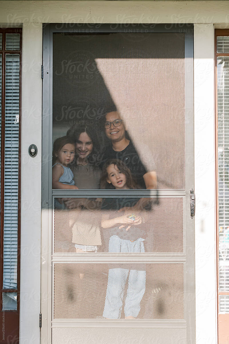 Screen Door Family Portrait