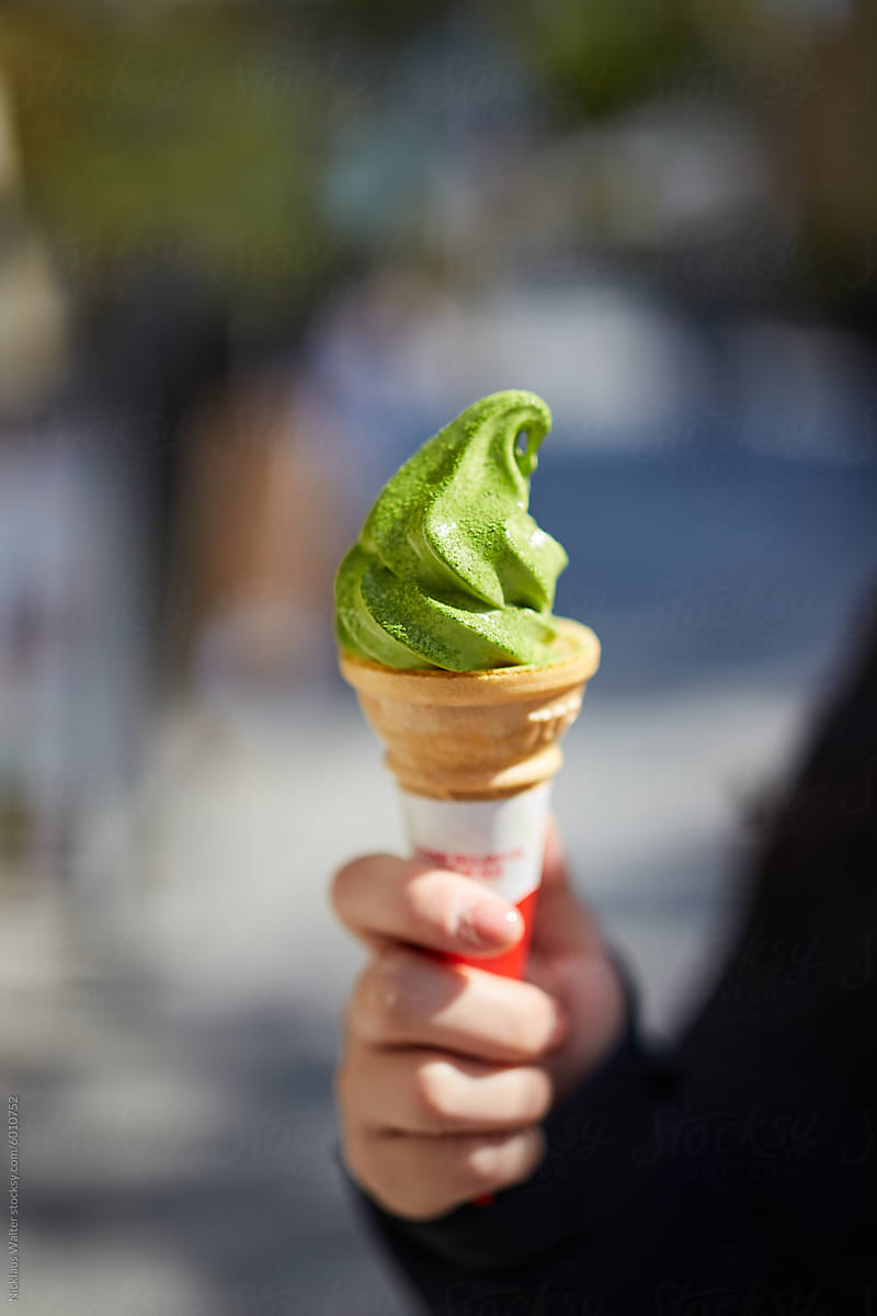 Matcha Green Tea Ice Cream Cone