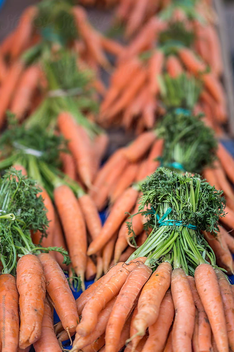 Carrots in the open market