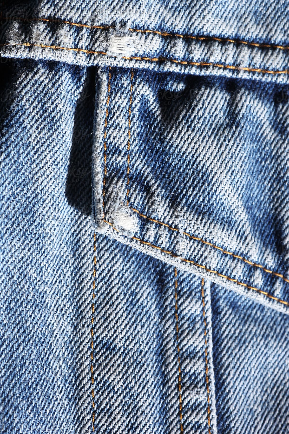Vintage denim jacket detail