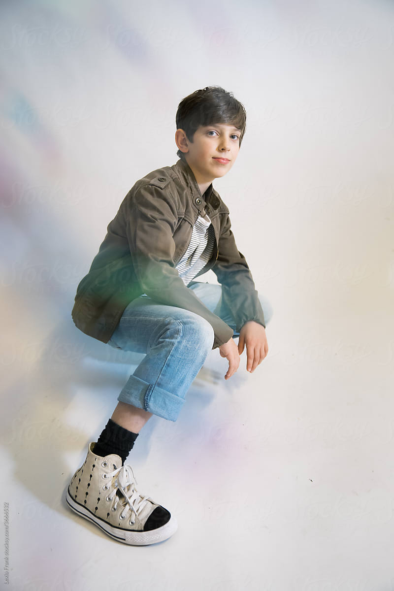 preteen boy iridescent fashion shoot 4