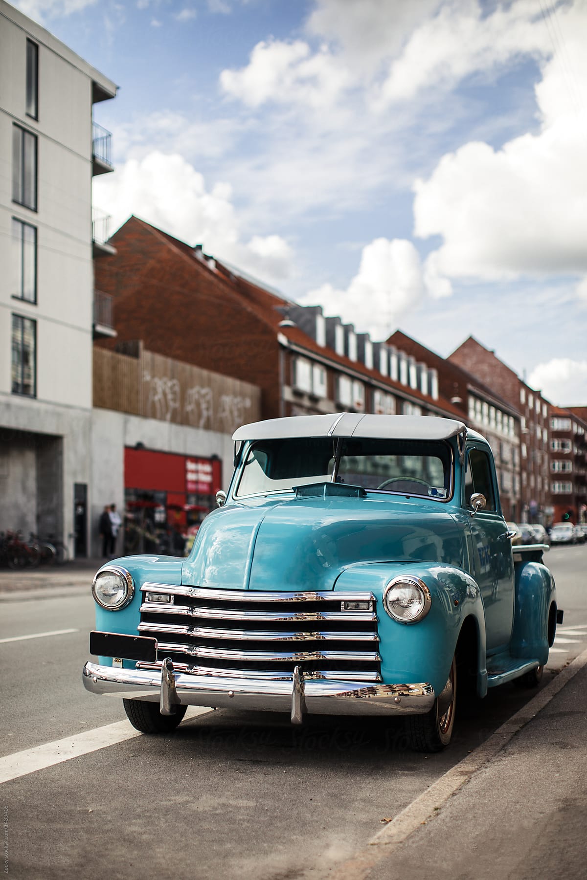 Blue vintage truck