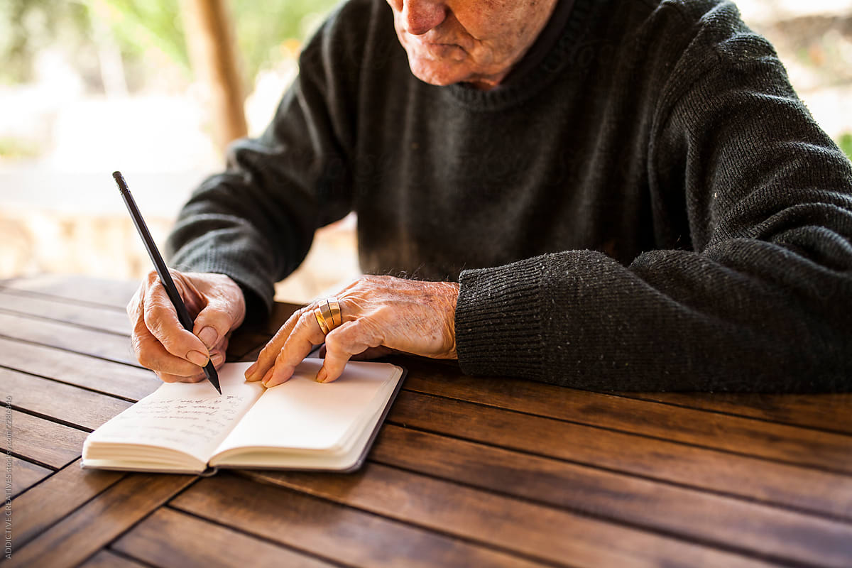 describing an old man creative writing
