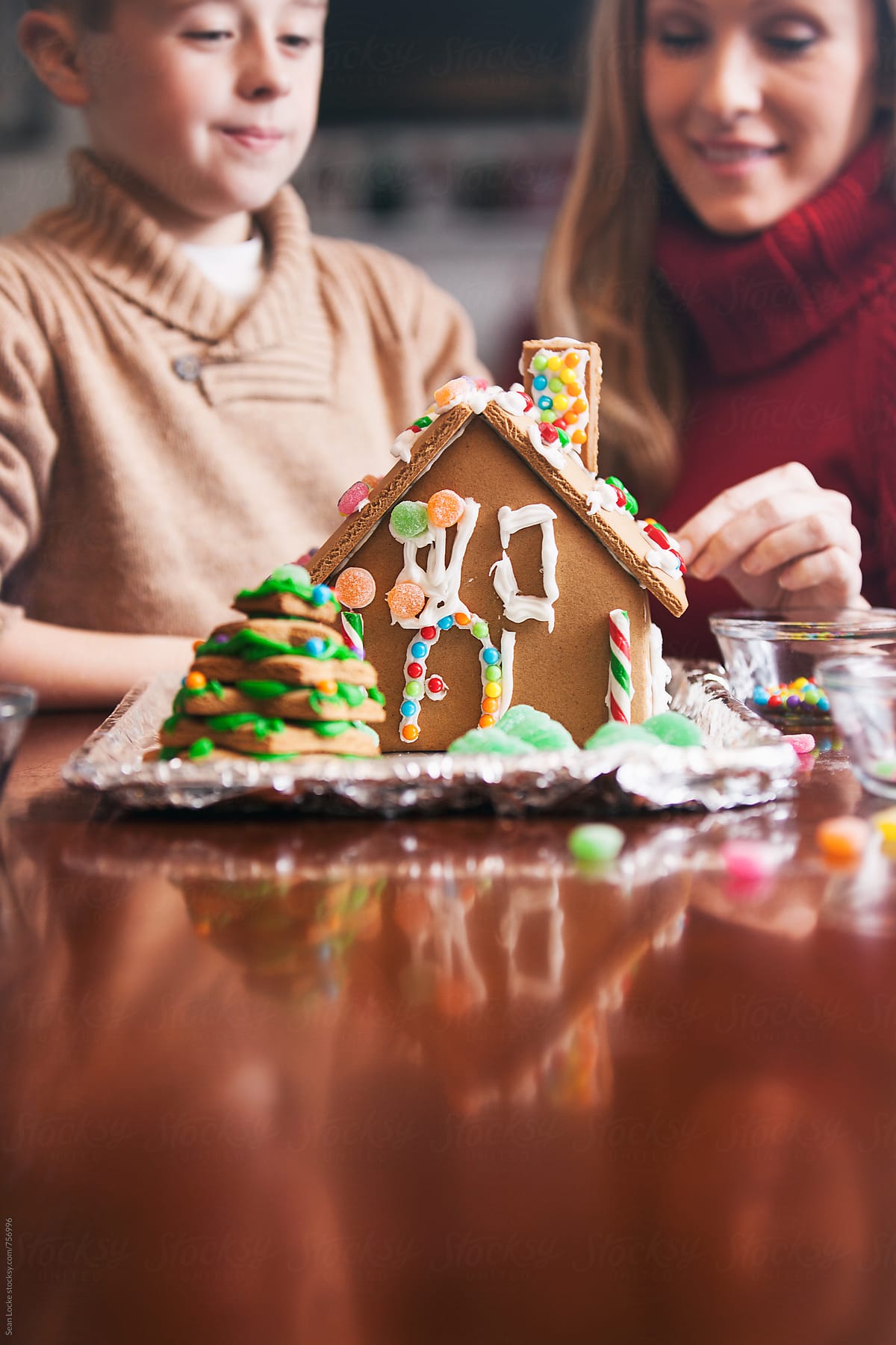 Christmas: Focus On Decorated Gingerbread House