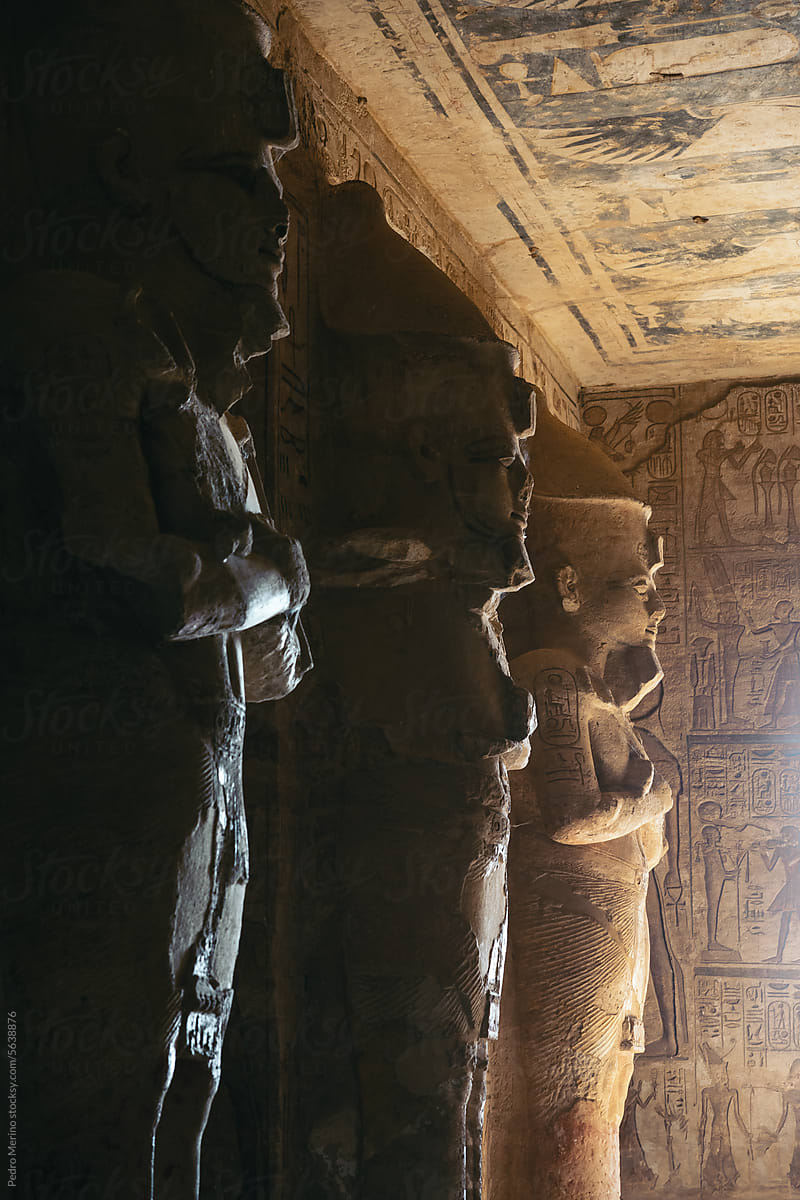 Interior of the Abu Simbel temple.