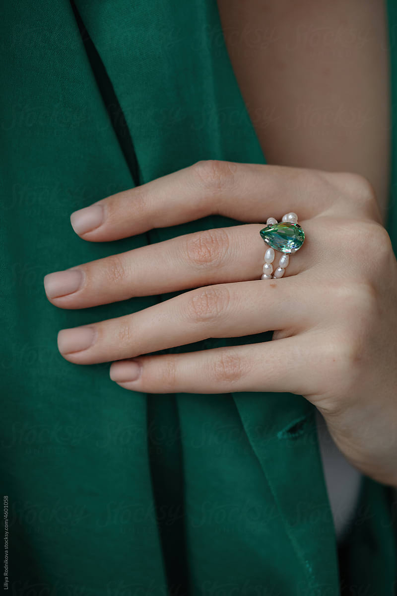 Fashion accessories detail - hand with ring