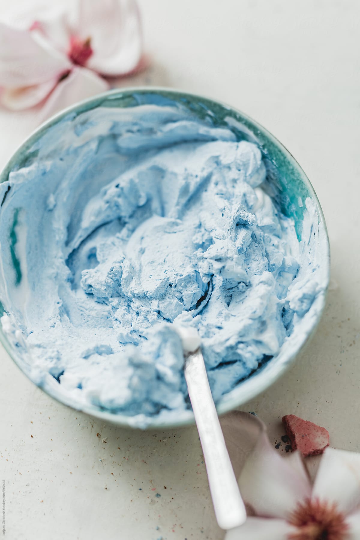 Blue whipped cream