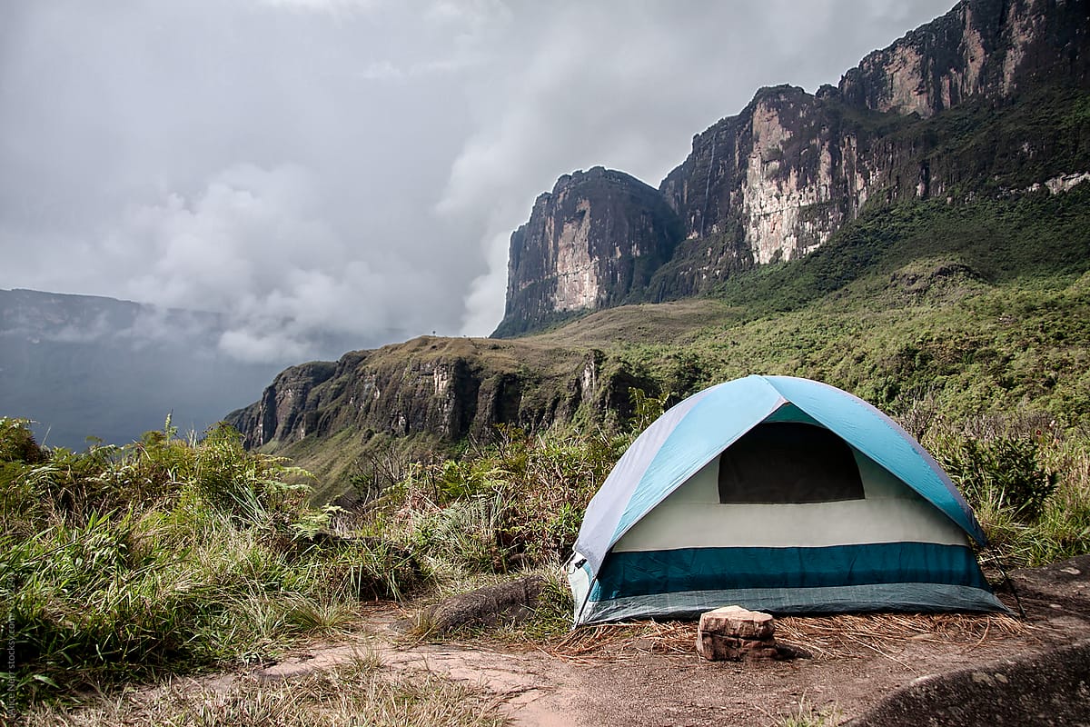 Camping on the bottom of Roraima