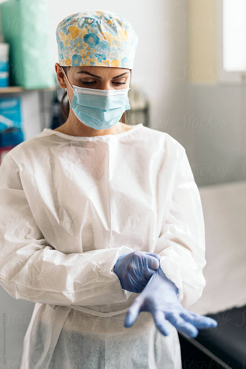 Unrecognizable Doctor Wearing Medical Clothes