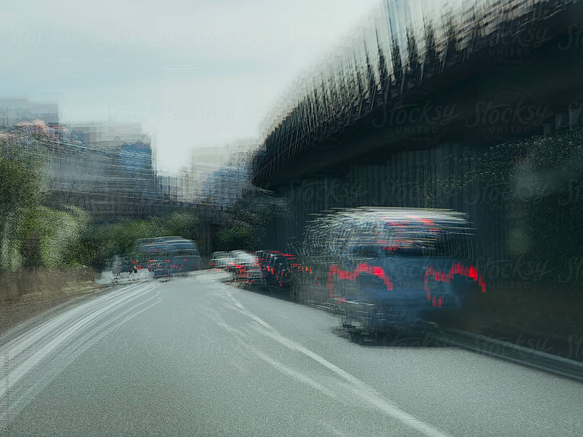 Blurred traffic