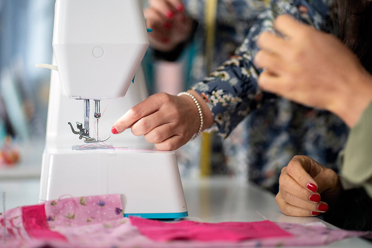 Women in Sewing Class
