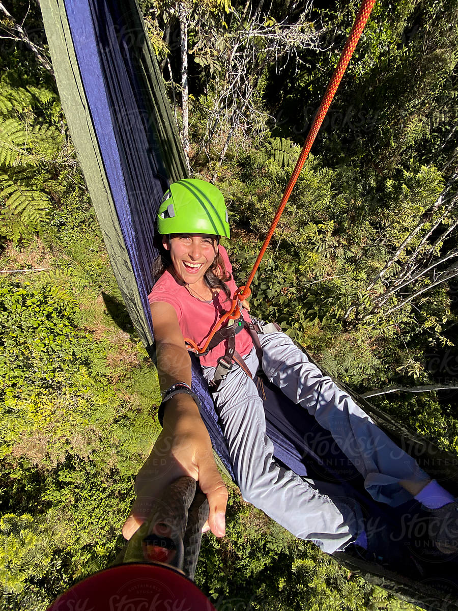 extreme adventure activity selfie