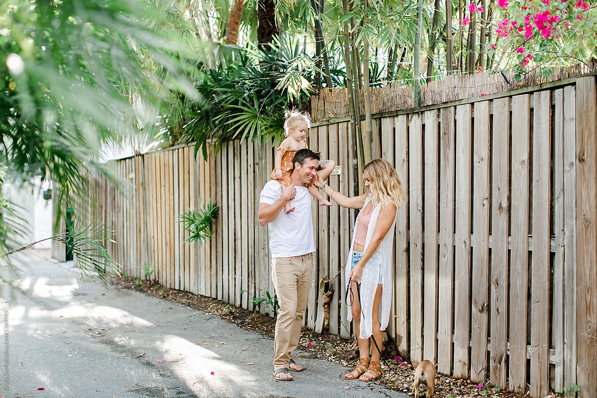 Young Family on a Tropical Walk