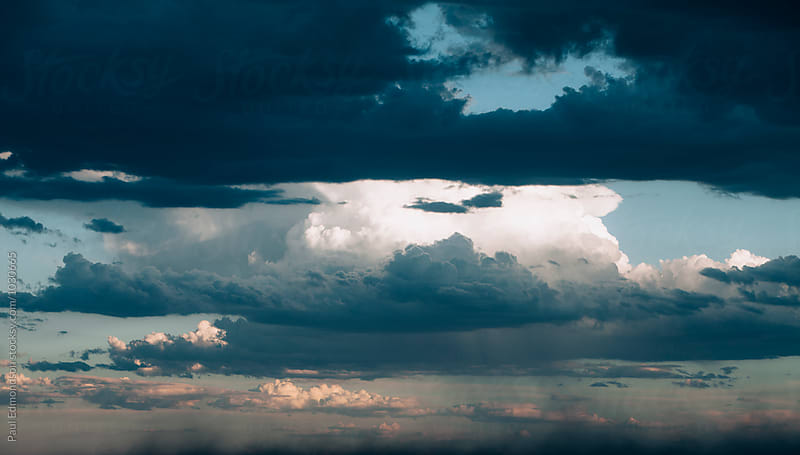 Storm clouds and dramatic sky at dawn, Utah
