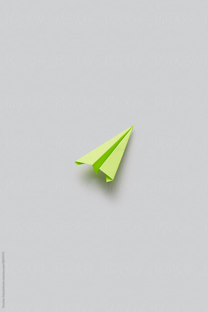 Green paperplane