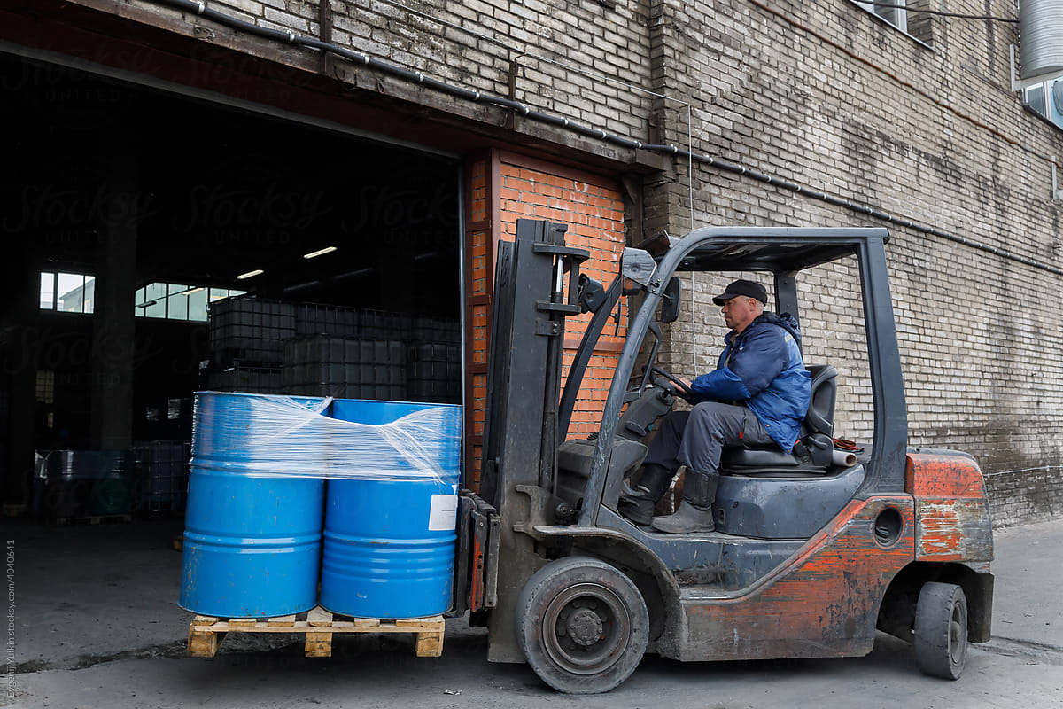 Delivery of barrels to the plant