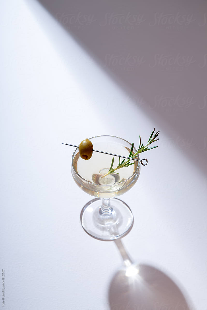 Martini drink from above