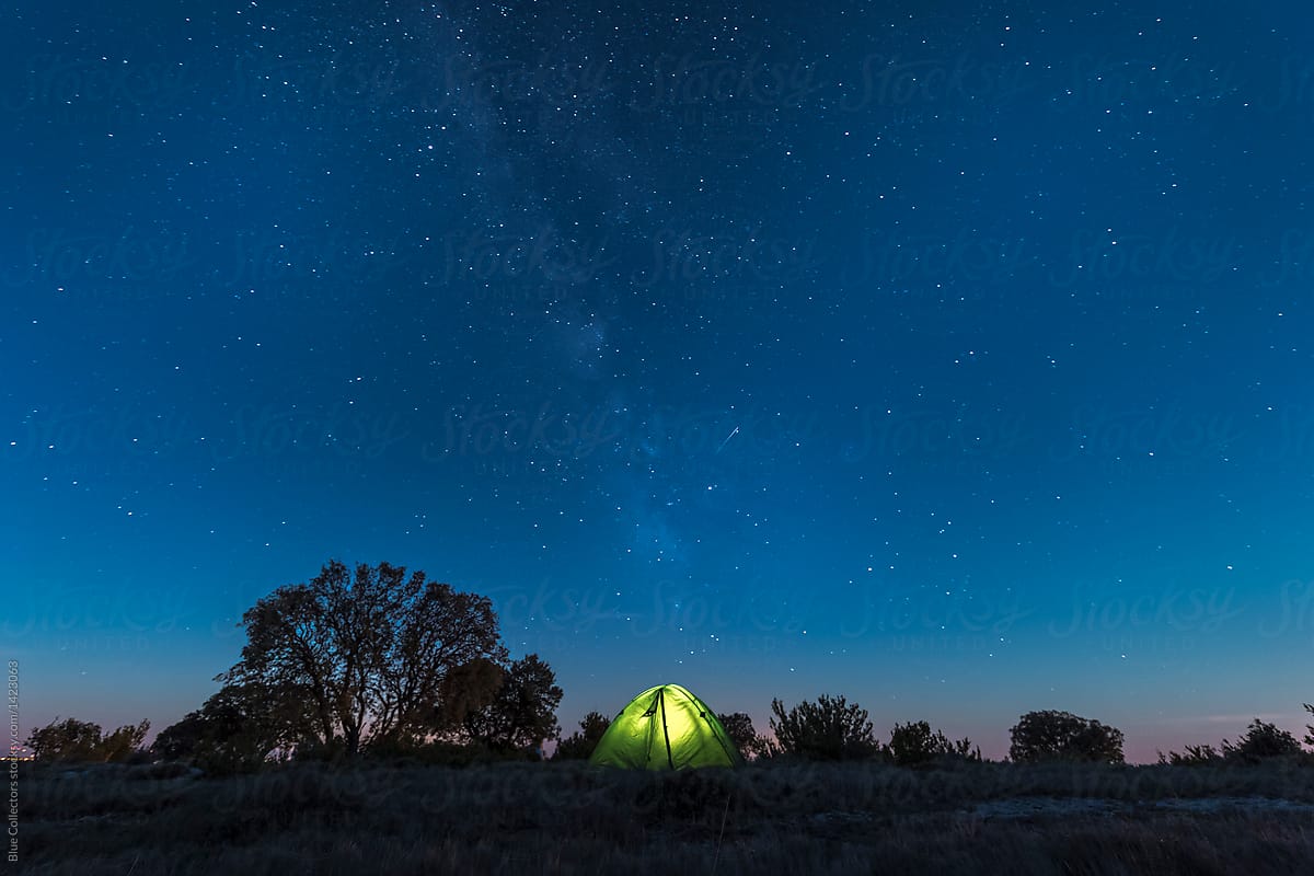 Night camp under the stars