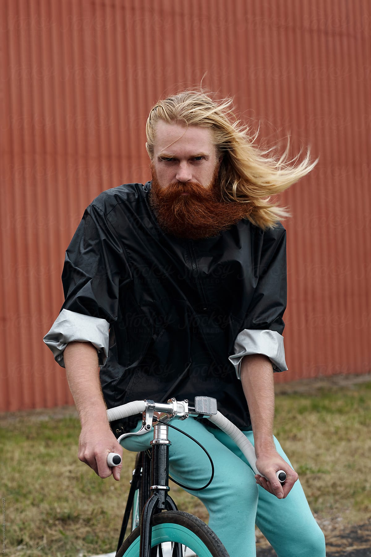Nordic guy on bike
